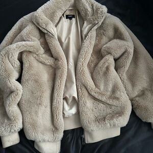 HOMME+ Faux Fur Jacket